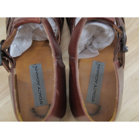 Stacy Adams Men's Huraches Red Comfort Flex Sandals Size 10.5M - Picture 7 of 9